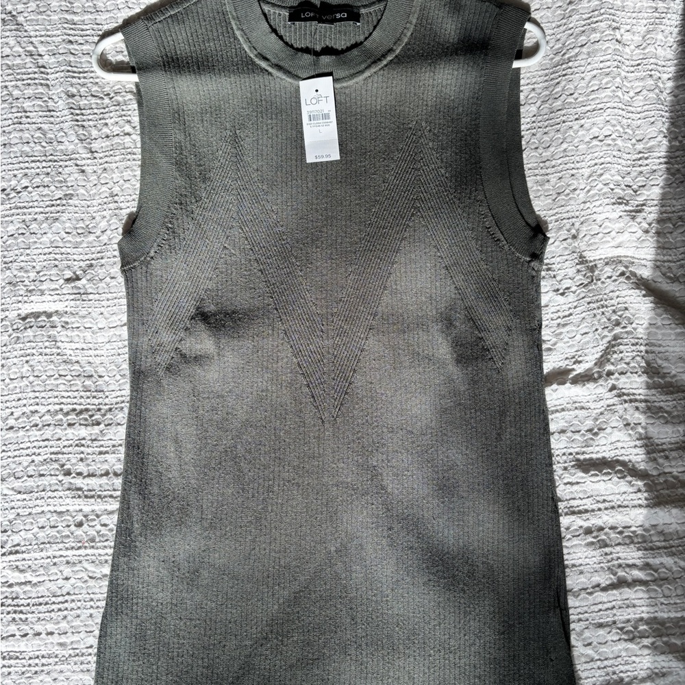 LOFT Women's Slate Teal Sleeveless Top